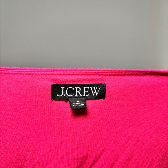J. Crew Pink Velvet Wrap Top Tie Waist Size Medium - Picture 3 of 5